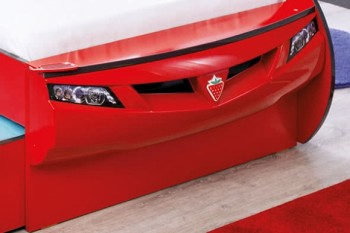CARBED Кровать-машина Coupe с выдвижной кроватью Red 20.03.1306.00 в Купино - kupino.mebel54.com | фото