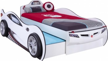 CARBED Кровать-машина Coupe с выдвижной кроватью White 20.03.1310.00 в Купино - kupino.mebel54.com | фото
