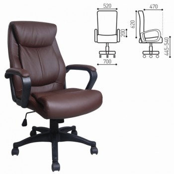 Кресло офисное BRABIX Enter EX-511 (коричневый) в Купино - kupino.mebel54.com | фото
