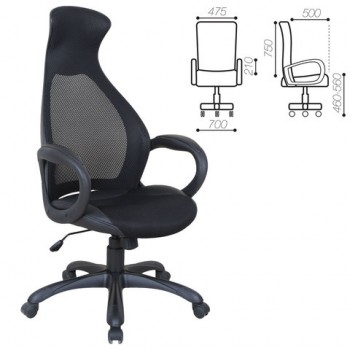 Кресло офисное BRABIX Genesis EX-517 (черное) в Купино - kupino.mebel54.com | фото