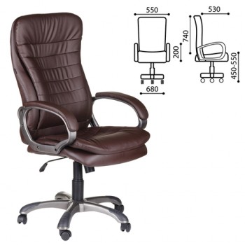 Кресло офисное BRABIX Omega EX-589 (коричневое) в Купино - kupino.mebel54.com | фото