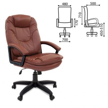 Кресло офисное BRABIX Trend EX-568 (коричневый) в Купино - kupino.mebel54.com | фото