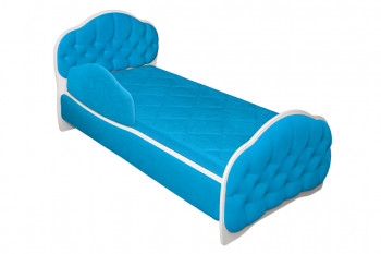 Кровать 160 Гармония 84 Ярко-голубой (мягкий бортик) в Купино - kupino.mebel54.com | фото