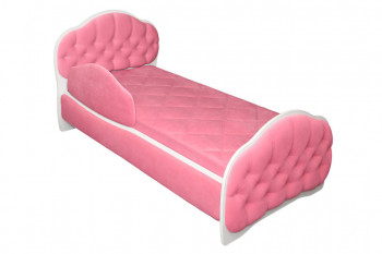 Кровать 170 Гармония 89 Розовый (мягкий бортик) в Купино - kupino.mebel54.com | фото