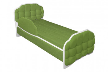 Кровать 190 Атлет Lux 76 Зелёный (мягкий бортик) в Купино - kupino.mebel54.com | фото