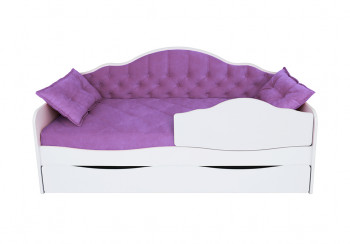 Кровать 190 серии Иллюзия Лайт 1 ящик 32 Фиолетовый (подушки) в Купино - kupino.mebel54.com | фото