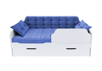 Кровать 190 серии Спорт Лайт 1 ящик 85 Синий (подушки) в Купино - kupino.mebel54.com | фото