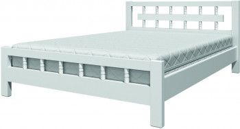 Кровать Натали-5 из массива сосны 1200*2000 Белый античный в Купино - kupino.mebel54.com | фото