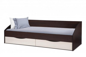 Кровать одинарная "Фея - 3" (симметричная) New (венге / вудлайн кремовый / ДВПО: белый) в Купино - kupino.mebel54.com | фото