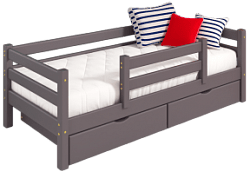 Кровать Соня вариант 4 с защитой по центру Лаванда в Купино - kupino.mebel54.com | фото
