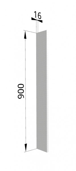 Панель торцевая (для шкафа верхнего торцевого высокого) ВПТ 400 Ройс (Графит софт) в Купино - kupino.mebel54.com | фото