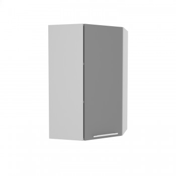 Ройс ВПУ 550 Шкаф верхний угловой высокий (Графит софт/корпус Серый) в Купино - kupino.mebel54.com | фото