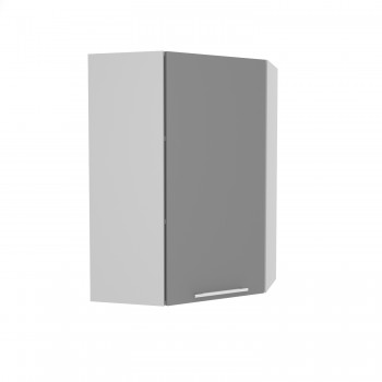 Ройс ВПУ 600 Шкаф верхний угловой высокий (Графит софт/корпус Серый) в Купино - kupino.mebel54.com | фото