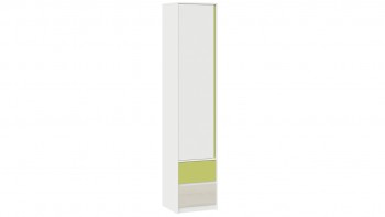 Шкаф для белья комбинированный «Сканди» Дуб Гарден/Белый/Зеленый в Купино - kupino.mebel54.com | фото