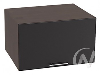 Шкаф верхний Валерия-М ШВГ-610 (Черный металлик/Венге/горизонтальный/глубокий) в Купино - kupino.mebel54.com | фото