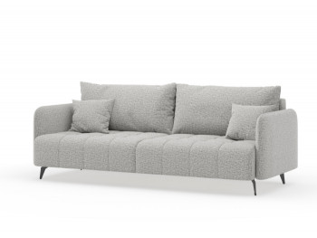Валериан диван трёхместный прямой Светло-серый, ткань RICO FLEX 108 в Купино - kupino.mebel54.com | фото
